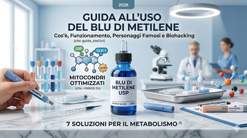 Flacone di blu di metilene USP con contagocce