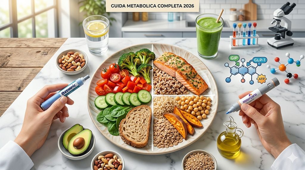 iatto unico bilanciato con proteine, carboidrati integrali e verdure colorate